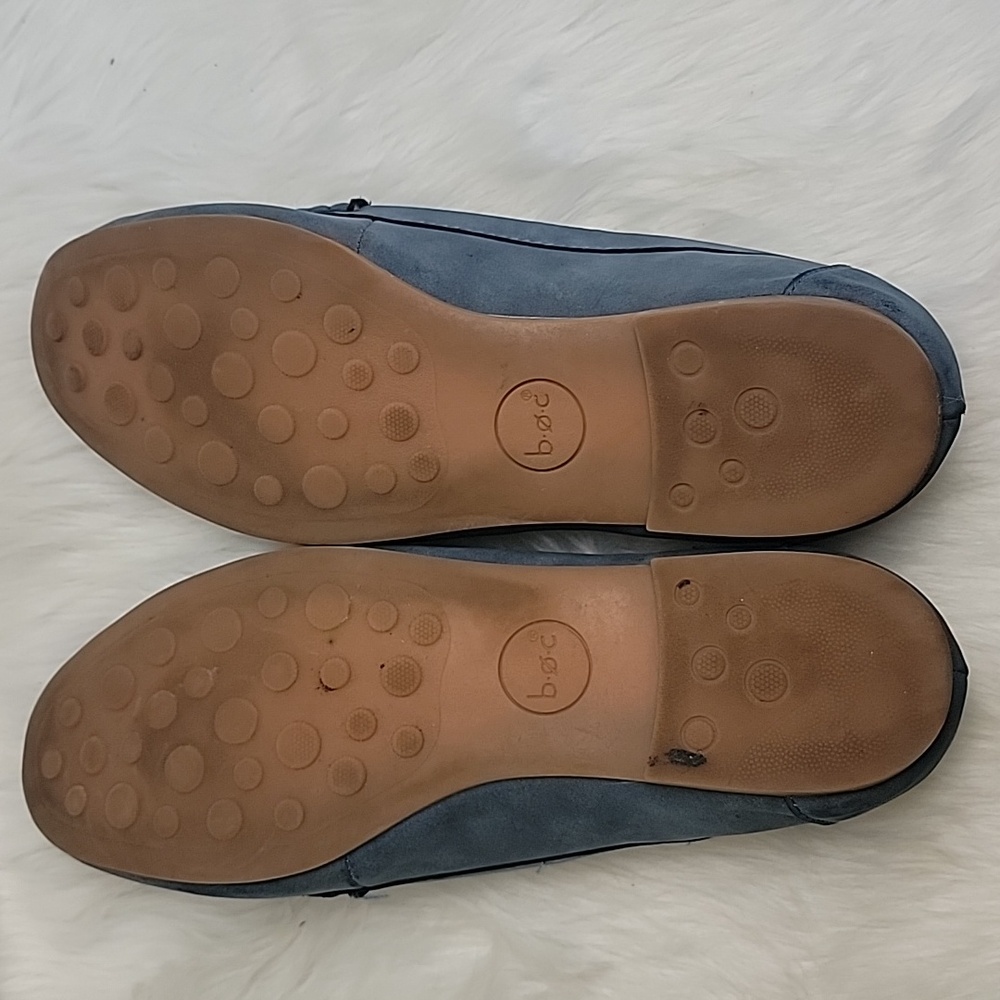 B.O.C Carolee Blue Faux Suede Academia Comfort Preppy Moccasin Driving Loafer - Picture 9 of 14